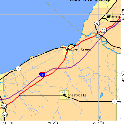 Zip code 14136 close-up map