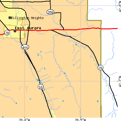 Zip code 14139 close-up map