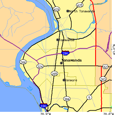 Zip code 14150 close-up map