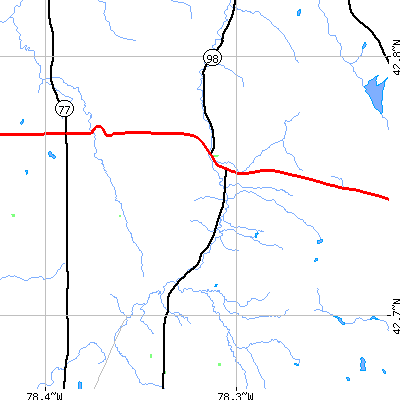 Zip code 14167 close-up map