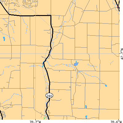 Zip code 14170 close-up map