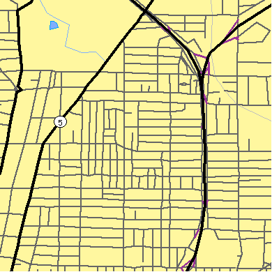 Zip code 14208 close-up map