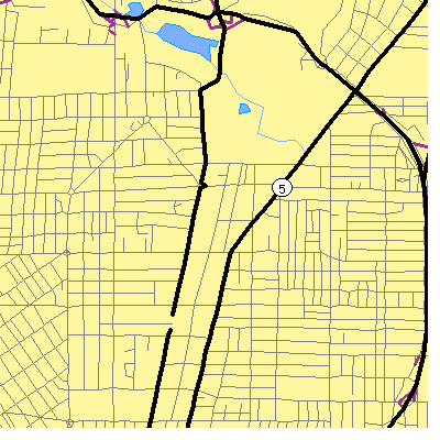 Zip code 14209 close-up map
