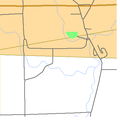 Zip code 14415 close-up map