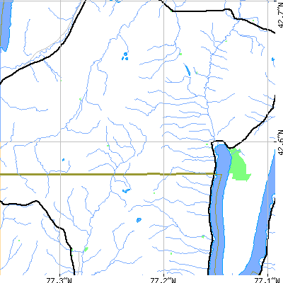 Zip code 14418 close-up map