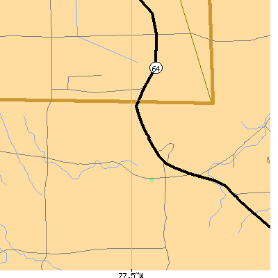 Zip code 14475 close-up map
