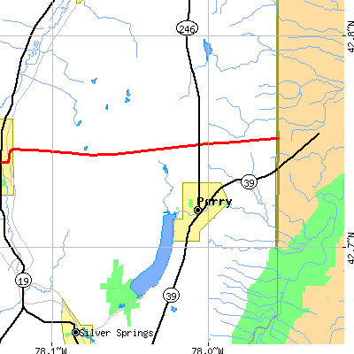 Zip code 14530 close-up map