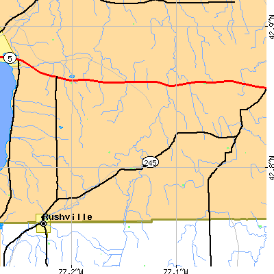 Zip code 14561 close-up map