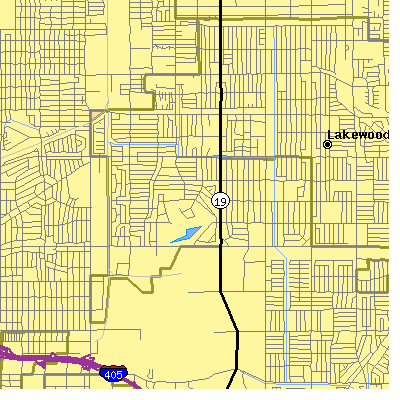 Zip code 90712 close-up map