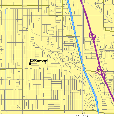 Zip code 90713 close-up map