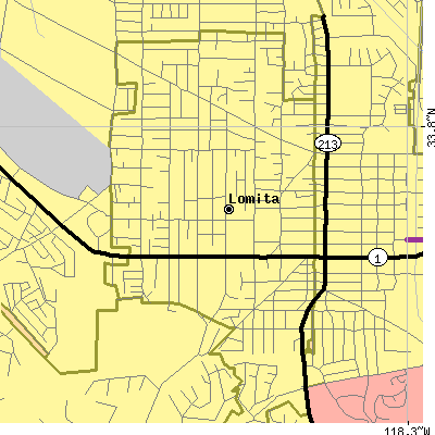 Zip code 90717 close-up map