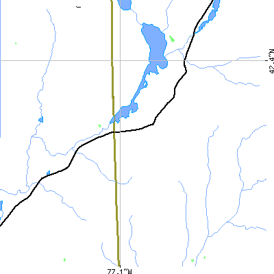 Zip code 14815 close-up map