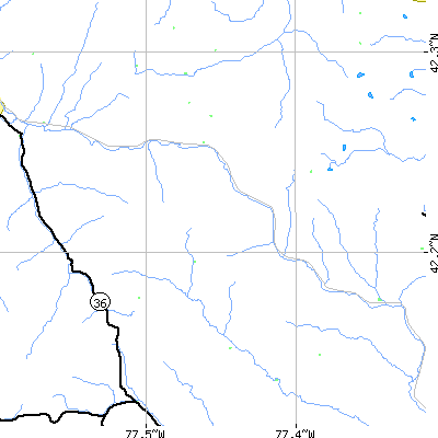 Zip code 14819 close-up map