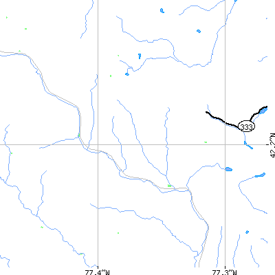 Zip code 14820 close-up map