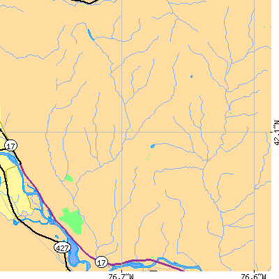 Zip code 14861 close-up map