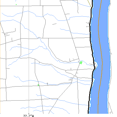 Zip code 14874 close-up map