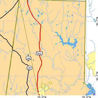 Zip code 27503 close-up map