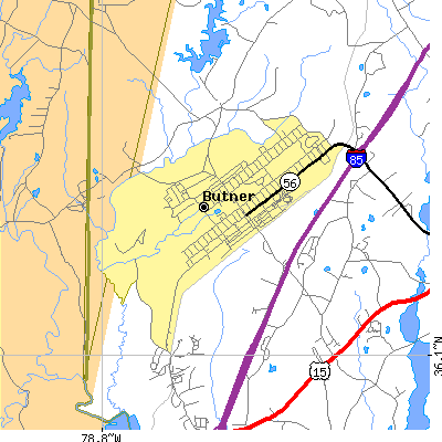 Zip code 27509 close-up map