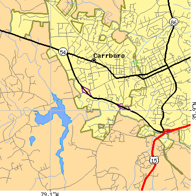 Zip code 27510 close-up map