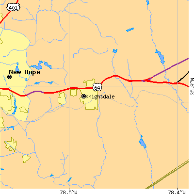 Zip code 27545 close-up map