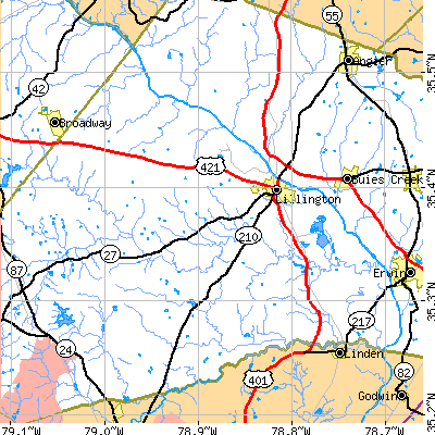 Zip code 27546 close-up map