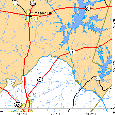 Zip code 27559 close-up map
