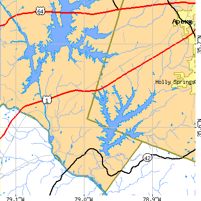 Zip code 27562 close-up map