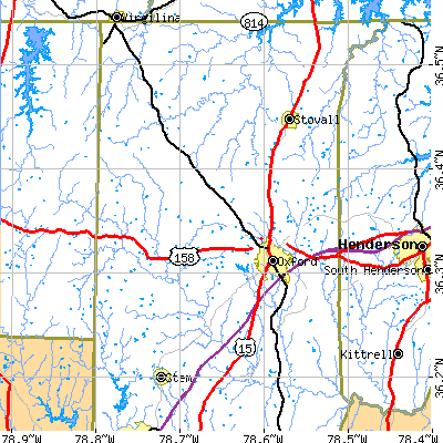 Zip code 27565 close-up map