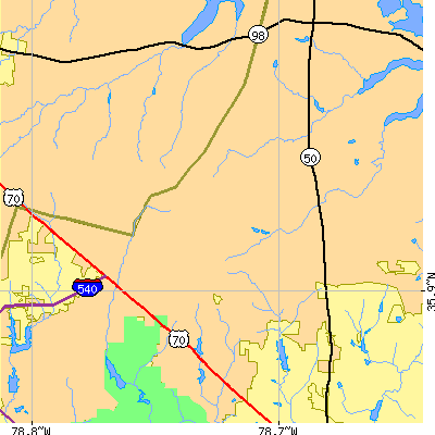 Zip code 27613 close-up map