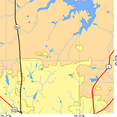 Zip code 27615 close-up map