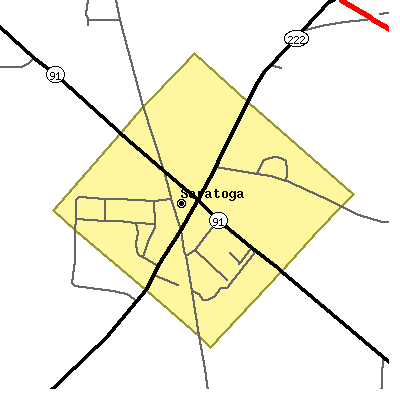 Zip code 27873 close-up map