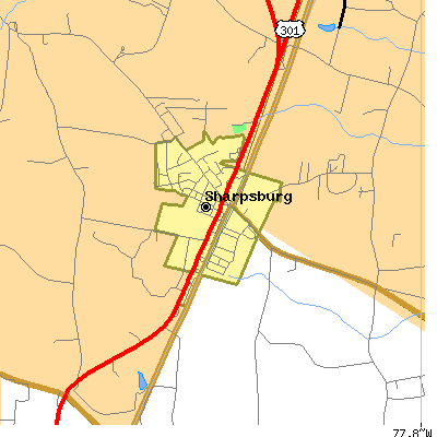 Zip code 27878 close-up map