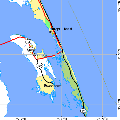 Zip code 27959 close-up map