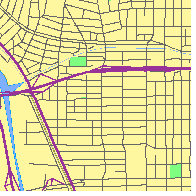 Zip code 91203 close-up map