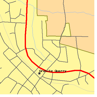 Zip code 28072 close-up map