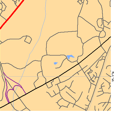 Zip code 28223 close-up map
