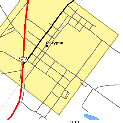 Zip code 28325 close-up map