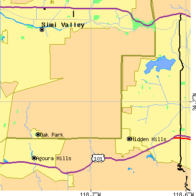 Zip code 91307 close-up map