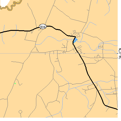 Zip code 28452 close-up map