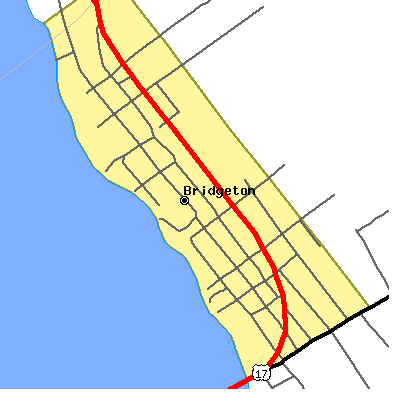 Zip code 28519 close-up map