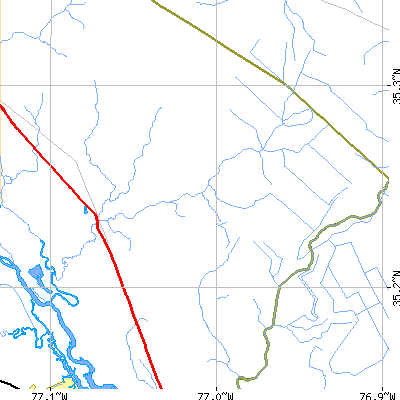 Zip code 28527 close-up map