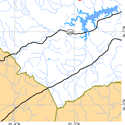 Zip code 28606 close-up map
