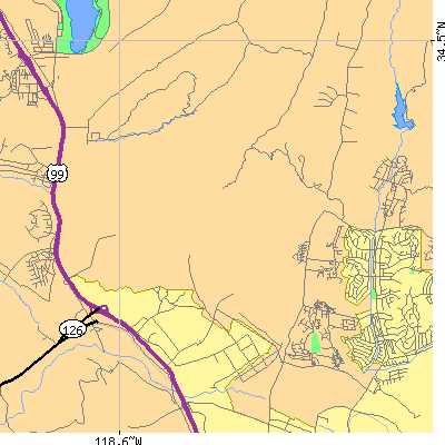 Zip code 91354 close-up map