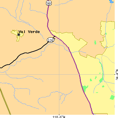 Zip code 91355 close-up map