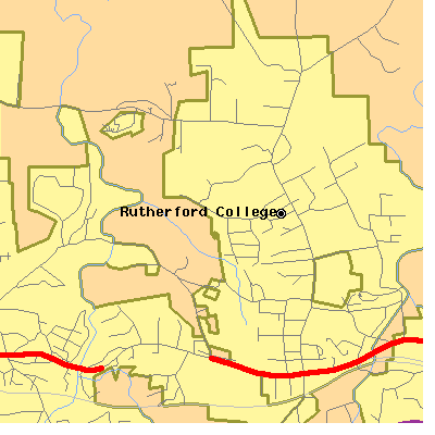 Zip code 28671 close-up map