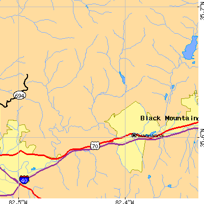 Zip code 28778 close-up map