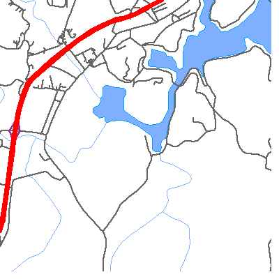 Zip code 28784 close-up map
