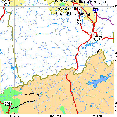 Zip code 28790 close-up map