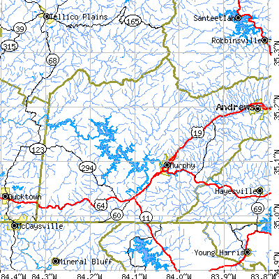Zip code 28906 close-up map