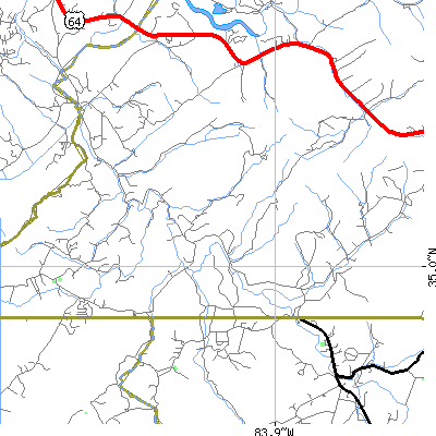 Zip code 28909 close-up map